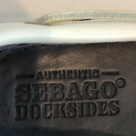 Women's Sebago Boat Shoes Gray/blue/white - Picture 2 of 9
